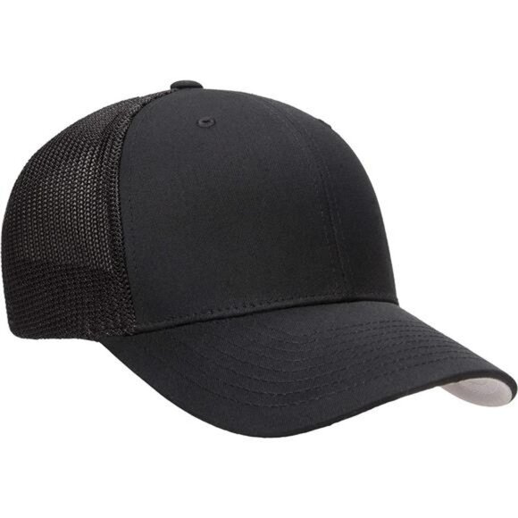 Mens Trucker Hat Adjustable Mesh Back Fitted Baseball Cap with Curved Visor - Picture 6 of 7